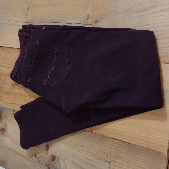 Red Engine Purple Burgundy Cayenne Low Rise Skinny Jeans Size 32 NEW - Picture 12 of 13